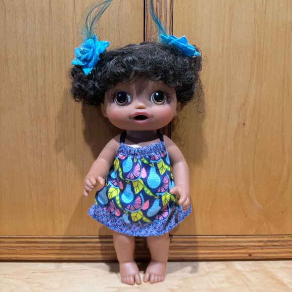 Baby Alive Sweet Spoonfuls Dark Skin Girl Doll by Hasbro 12” - Picture 2 of 10